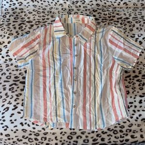 Button up cropped shirt